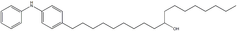 4-(10-Hydroxyoctadecyl)phenylphenylamine Struktur