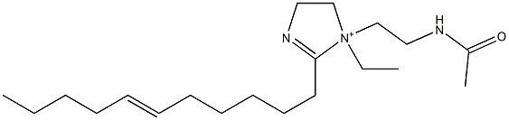 1-[2-(Acetylamino)ethyl]-1-ethyl-2-(6-undecenyl)-2-imidazoline-1-ium Struktur