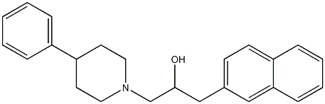 1-(2-Naphthalenyl)-3-(4-phenyl-1-piperidinyl)-2-propanol Struktur