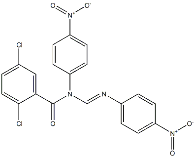 N1-(2,5-Dichlorobenzoyl)-N1,N2-bis(4-nitrophenyl)formamidine Struktur