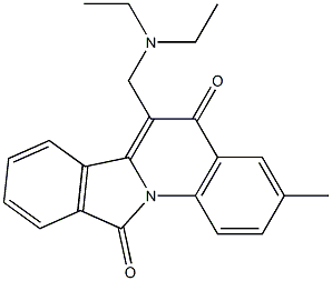 3-Methyl-6-[(diethylamino)methyl]isoindolo[2,1-a]quinoline-5,11(5H)-dione Structure