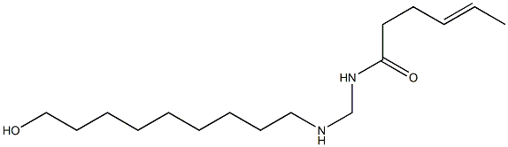 N-[[(9-Hydroxynonyl)amino]methyl]-4-hexenamide Struktur