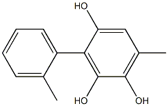 6-Methyl-3-(2-methylphenyl)benzene-1,2,4-triol Struktur