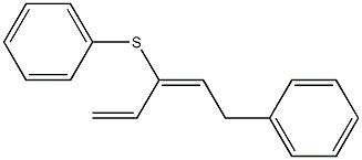 (3E)-5-Phenyl-3-(phenylthio)-1,3-pentadiene Struktur