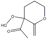 (3-Acetyltetrahydro-2-methylene-2H-pyran)-3-yl hydroperoxide Struktur