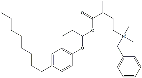 N,N-Dimethyl-N-benzyl-N-[3-[[1-(4-octylphenyloxy)propyl]oxycarbonyl]butyl]aminium Struktur