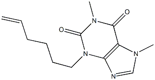 3-(5-Hexenyl)-1,7-dimethylxanthine Struktur