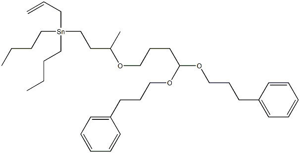 3-[4,4-Bis(3-phenylpropyloxy)butyloxy]allyltributylstannane Struktur