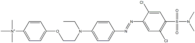 4-[2-[[4-[[2,5-Dichloro-4-[(dimethylamino)sulfonyl]phenyl]azo]phenyl](ethyl)amino]ethoxy]-N,N,N-trimethylbenzenaminium Struktur