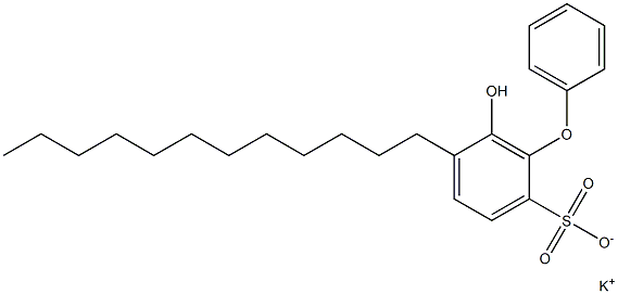 6-Hydroxy-5-dodecyl[oxybisbenzene]-2-sulfonic acid potassium salt Struktur