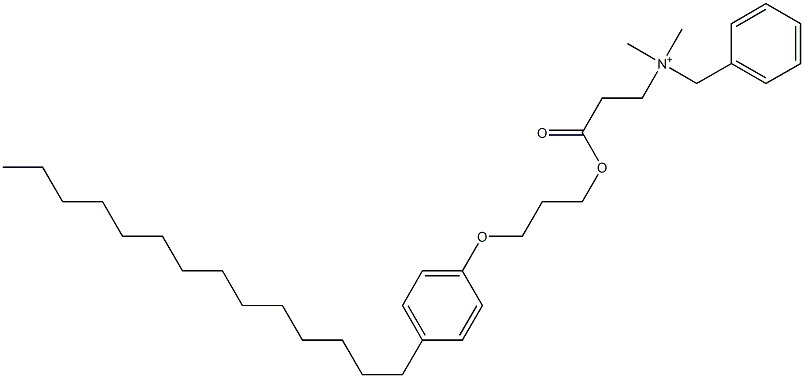 N,N-Dimethyl-N-benzyl-N-[2-[[3-(4-tetradecylphenyloxy)propyl]oxycarbonyl]ethyl]aminium Struktur