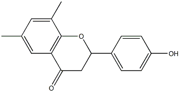 2-(4-Hydroxyphenyl)-6,8-dimethylchroman-4-one Struktur