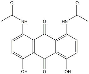 1,8-Bis(acetylamino)-4,5-dihydroxyanthraquinone Struktur