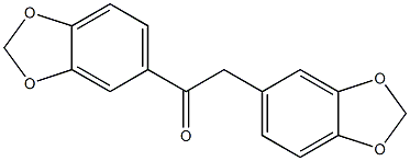 1,2-Bis[3,4-(methylenedioxy)phenyl]ethan-1-one Struktur