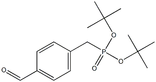 4-(Di-tert-butoxyphosphinylmethyl)benzaldehyde Struktur