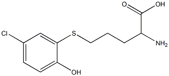 2-Amino-5-(5-chloro-2-hydroxyphenylthio)valeric acid Struktur