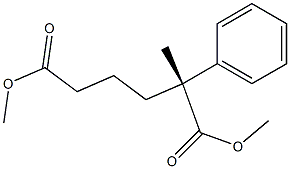 [R,(-)]-2-Methyl-2-phenylhexanedioic acid dimethyl ester Struktur