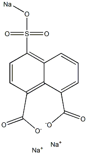 4-(Sodiosulfo)-1,8-naphthalenedicarboxylic acid disodium salt Struktur