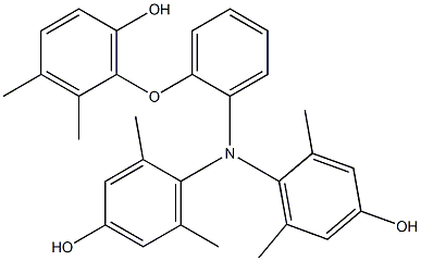 N,N-Bis(4-hydroxy-2,6-dimethylphenyl)-2-(6-hydroxy-2,3-dimethylphenoxy)benzenamine Struktur