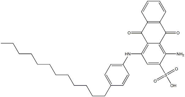 1-Amino-4-(p-dodecylanilino)-9,10-dihydro-9,10-dioxoanthracene-2-sulfonic acid Struktur