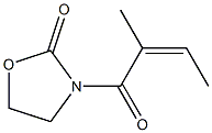 (Z)-2-Methyl-1-(2-oxo-3-oxazolidinyl)-2-buten-1-one Struktur