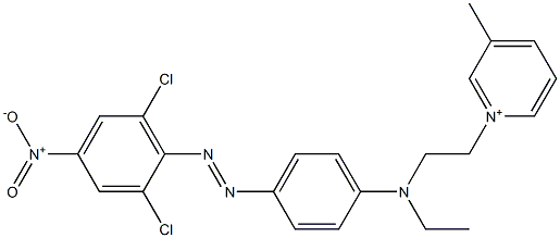 1-[2-[[4-[(2,6-Dichloro-4-nitrophenyl)azo]phenyl]ethylamino]ethyl]-3-methylpyridinium Struktur