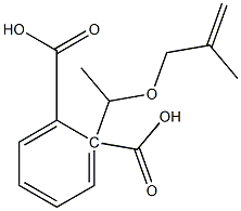 Phthalic acid hydrogen 2-[1-(2-methyl-2-propenyloxy)ethyl] ester Struktur