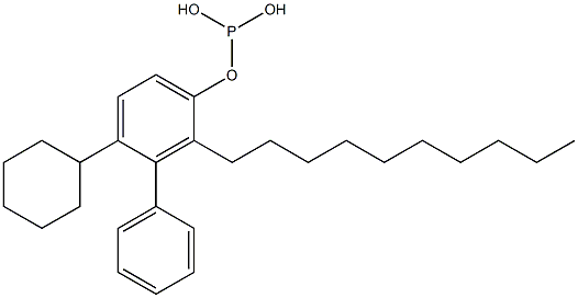 Phosphorous acid cyclohexylphenyl(2-decylphenyl) ester Struktur