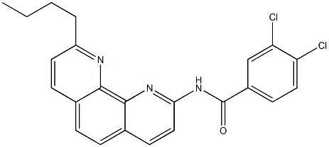 2-(3,4-Dichlorobenzoylamino)-9-butyl-1,10-phenanthroline Struktur