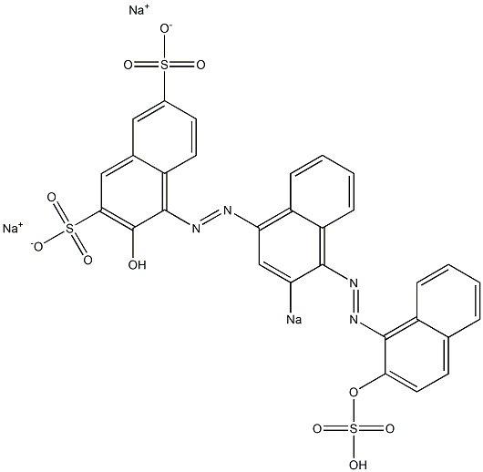 4-[[4-[(2-Hydroxy-1-naphthalenyl)azo]-3-sodiosulfo-1-naphthalenyl]azo]-3-hydroxynaphthalene-2,7-disulfonic acid disodium salt Struktur