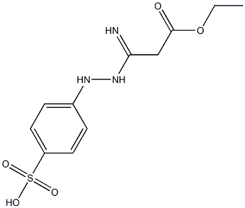 4-[N'-[2-(Ethoxycarbonyl)-1-iminoethyl]hydrazino]benzenesulfonic acid Struktur