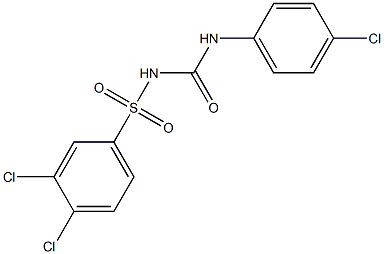 1-(3,4-Dichlorophenylsulfonyl)-3-(4-chlorophenyl)urea Struktur