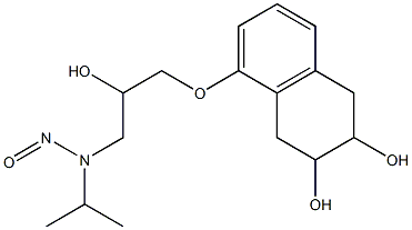 5-[3-(Isopropylnitrosoamino)-2-hydroxypropoxy]-1,2,3,4-tetrahydronaphthalene-2,3-diol Struktur