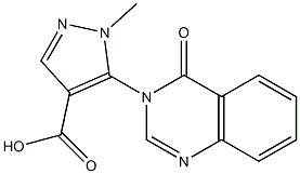 1-Methyl-5-[(3,4-dihydro-4-oxoquinazolin)-3-yl]-1H-pyrazole-4-carboxylic acid Struktur