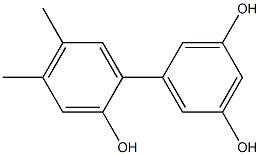 4',5'-Dimethyl-1,1'-biphenyl-2',3,5-triol Struktur