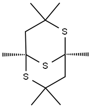 (1R,5R)-1,3,3,5,7,7-Hexamethyl-2,6,9-trithiabicyclo[3.3.1]nonane Struktur