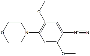 2,5-Dimethoxy-4-(4-morpholinyl)benzenediazonium Struktur