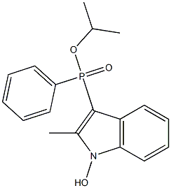 3-[Phenyl(isopropoxy)phosphinyl]-2-methyl-1-hydroxy-1H-indole Struktur