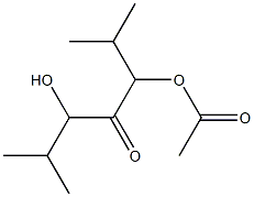 3-Acetoxy-5-hydroxy-2,6-dimethyl-4-heptanone Struktur