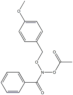 N-Acetoxy-N-(4-methoxybenzyloxy)benzamide Struktur