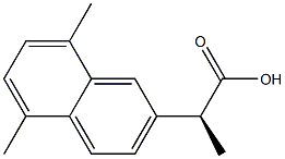 [S,(+)]-2-(5,8-Dimethyl-2-naphtyl)propionic acid Struktur