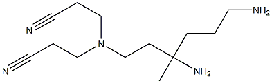 N,N-Bis(2-cyanoethyl)-3-methylhexane-1,3,6-triamine Struktur