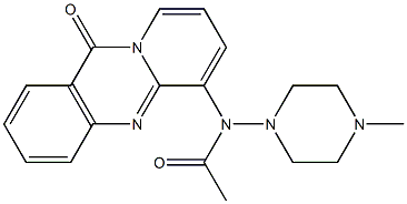 6-[(4-Methylpiperazin-1-yl)acetylamino]-11H-pyrido[2,1-b]quinazolin-11-one Struktur