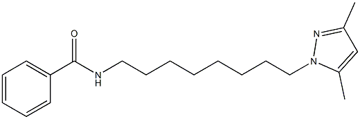 N-[8-(3,5-Dimethyl-1H-pyrazol-1-yl)octyl]benzamide Struktur