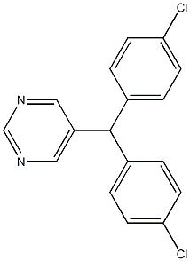 5-[Bis(4-chlorophenyl)methyl]pyrimidine Struktur