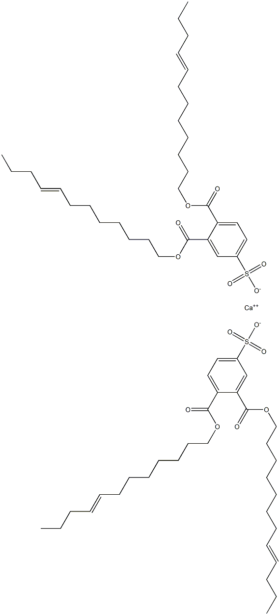 Bis[3,4-di(8-dodecenyloxycarbonyl)benzenesulfonic acid]calcium salt Struktur