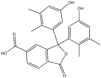 1,3-Dihydro-1,1-bis(5-hydroxy-2,3-dimethylphenyl)-3-oxoisobenzofuran-6-carboxylic acid Struktur