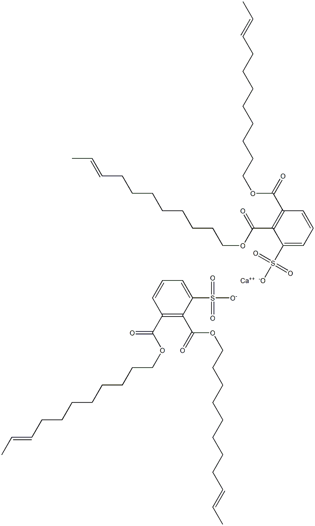 Bis[2,3-di(9-undecenyloxycarbonyl)benzenesulfonic acid]calcium salt Struktur