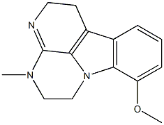 10-Methoxy-2,3,5,6-tetrahydro-3-methyl-1H-3,4,10b-triazafluoranthene Struktur