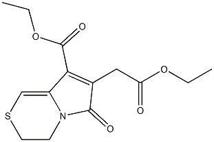 7-[(Ethoxycarbonyl)methyl]-6-oxo-3,4-dihydro-6H-pyrrolo[2,1-c][1,4]thiazine-8-carboxylic acid ethyl ester Struktur